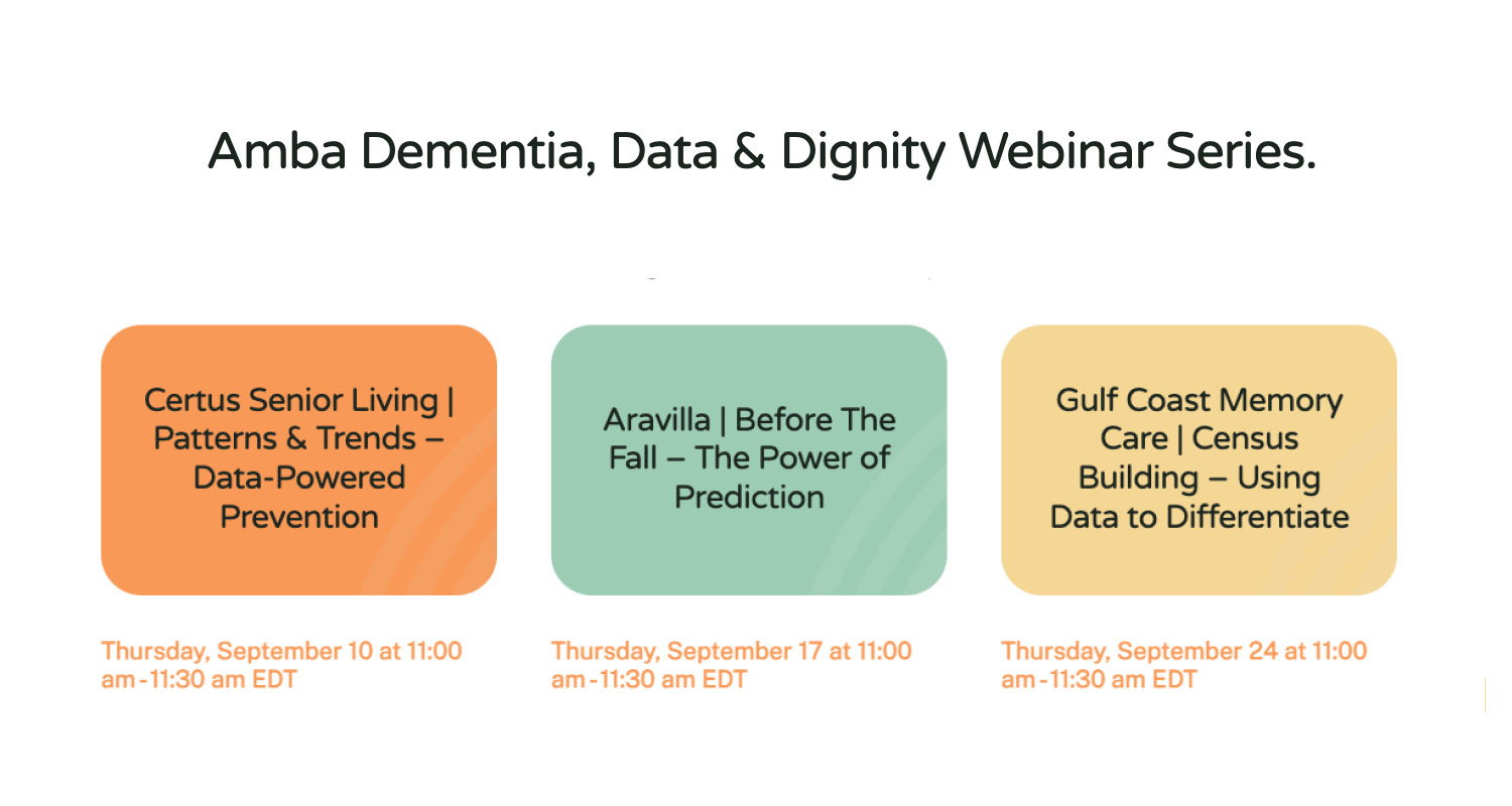 Amba Dementia, Data & Dignity Webinar Series Sept 3